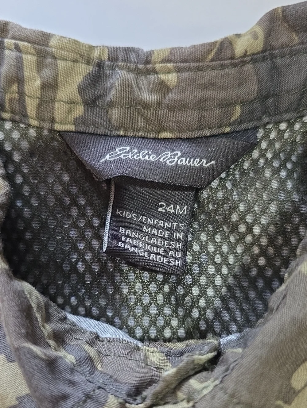 Eddie Bauer Toddler Camouflage Onesie in Green and Brown